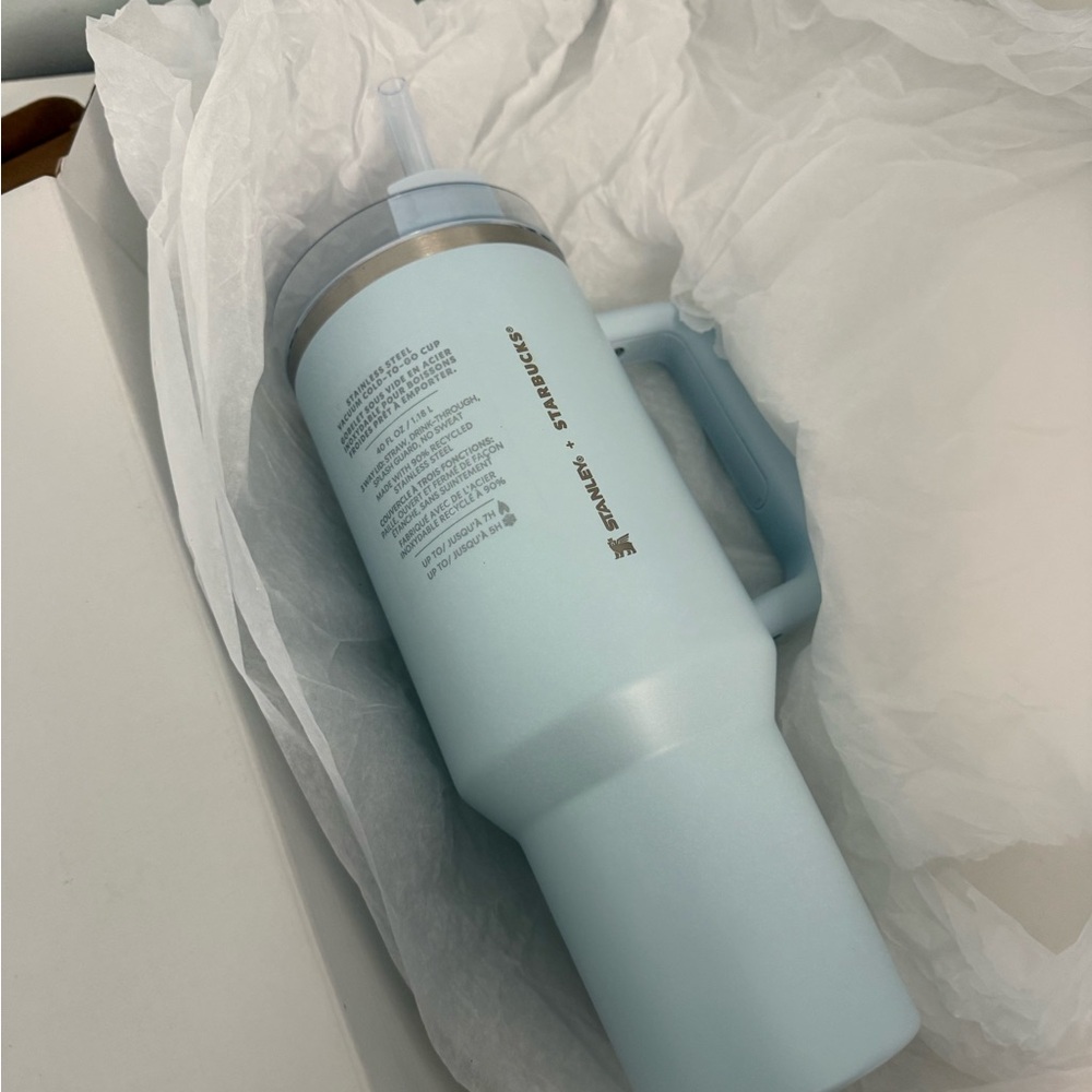 Stanley Light Blue Travel Mug with Handle
